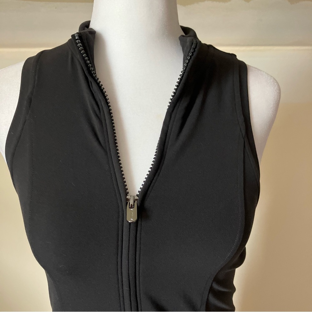 Athleta Black Zip Up Sleeveless Collared Athletic Performance Dress size XXS - Picture 5 of 11
